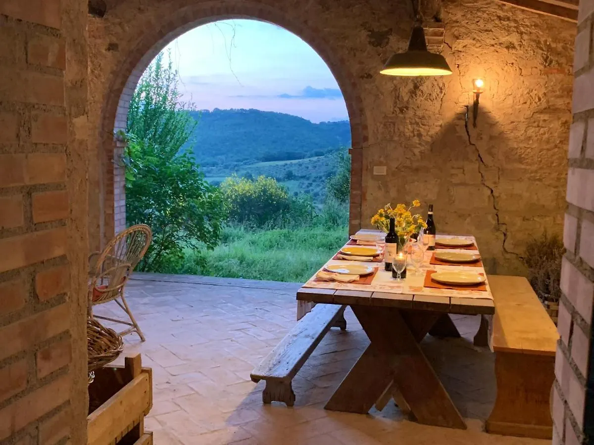 Casa de Férias Podere Fontebernardi Casa Con Vista Su Pienza